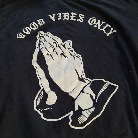 Black t shirt bowery supply good vibes only - Picture 2 of 4